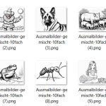Ausmalbilder gemischt als PDF